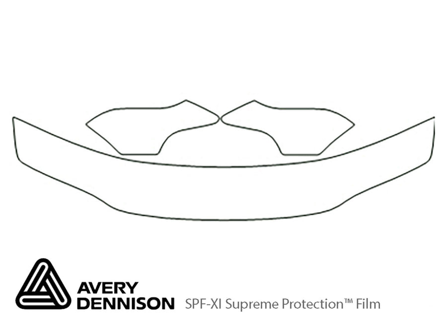 stratus Avery Dennison Clear Bra Hood Precut PPF Diagram