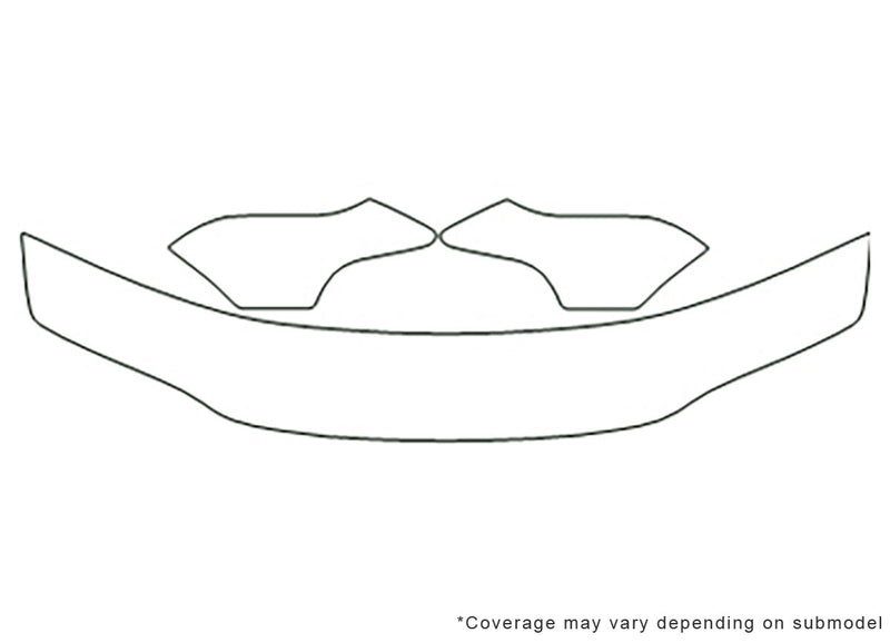 stratus Avery Dennison Clear Bra Hood Precut PPF Diagram