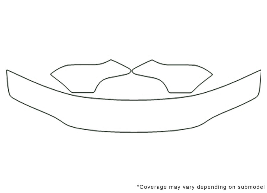 stratus Avery Dennison Clear Bra Hood Precut PPF Diagram