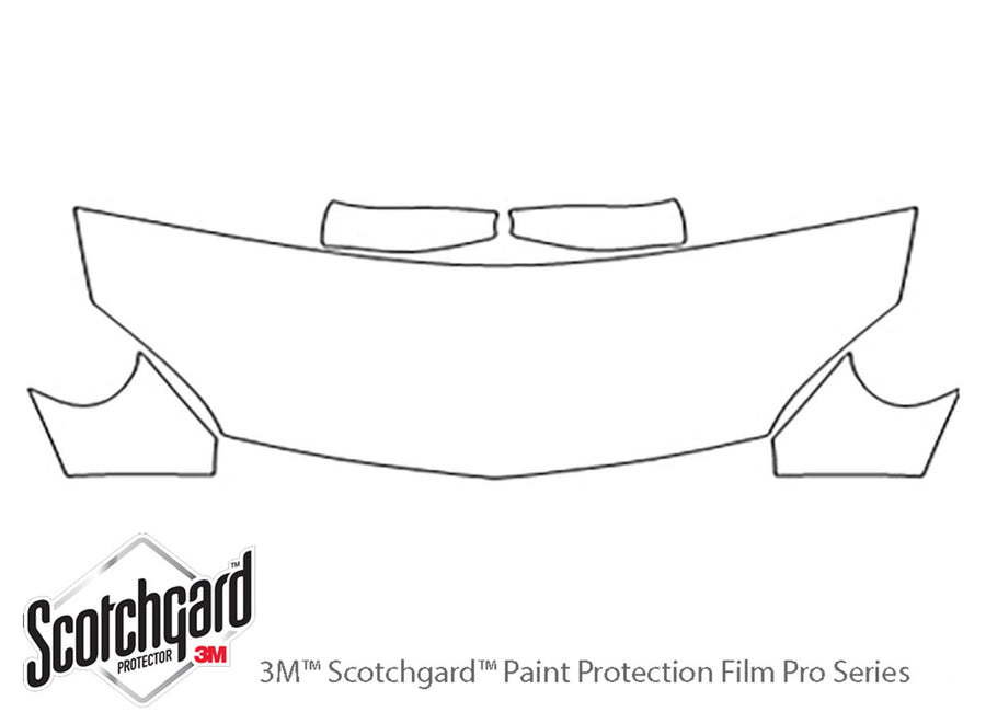 stratus 3M Clear Bra Hood Precut PPF Diagram