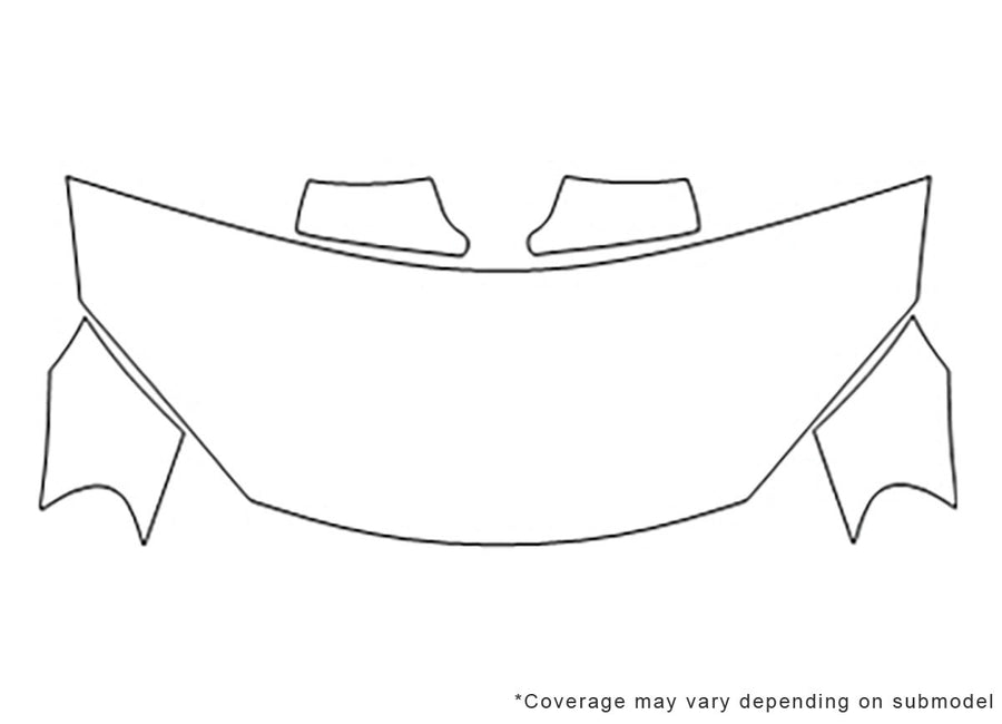 stratus 3M Clear Bra Hood Precut PPF Diagram