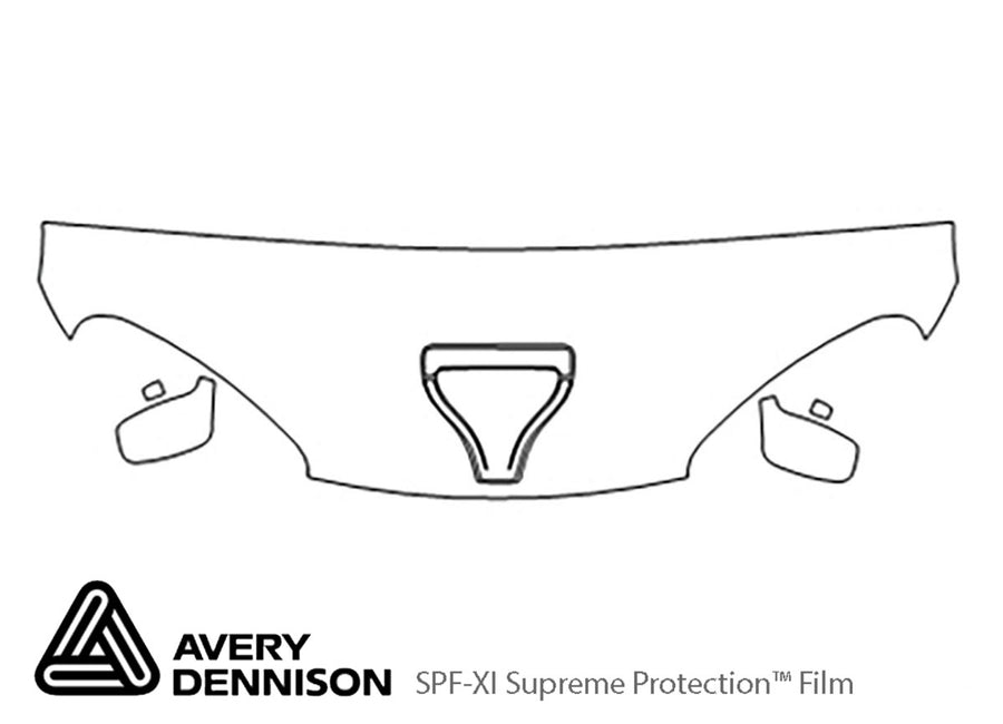 viper Avery Dennison Clear Bra Hood Precut PPF Diagram