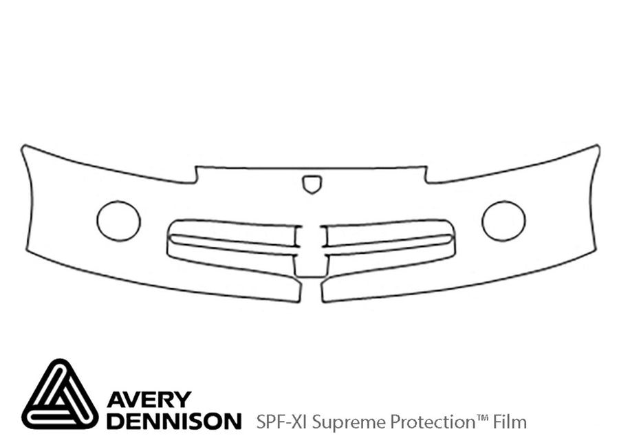 viper Avery Dennison Clear Bra Bumper Precut PPF Diagram