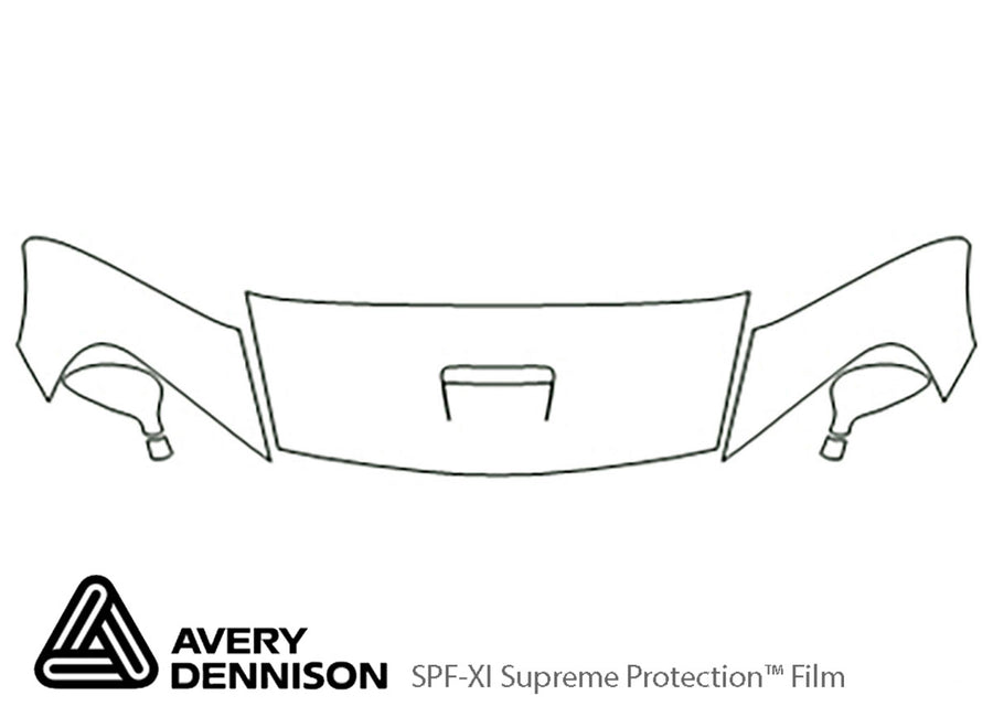 viper Avery Dennison Clear Bra Hood Precut PPF Diagram