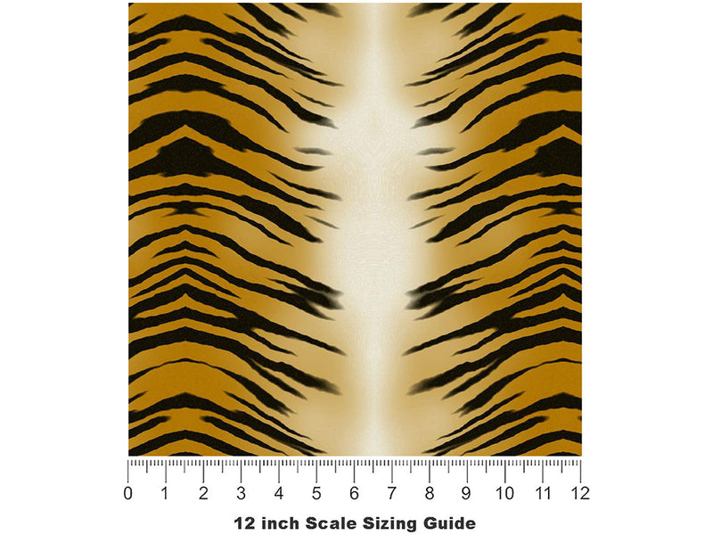 Dojo Tiger Vinyl Film Pattern Size 12 inch Scale~Rwraps Dojo Tiger Sizing Chart~3