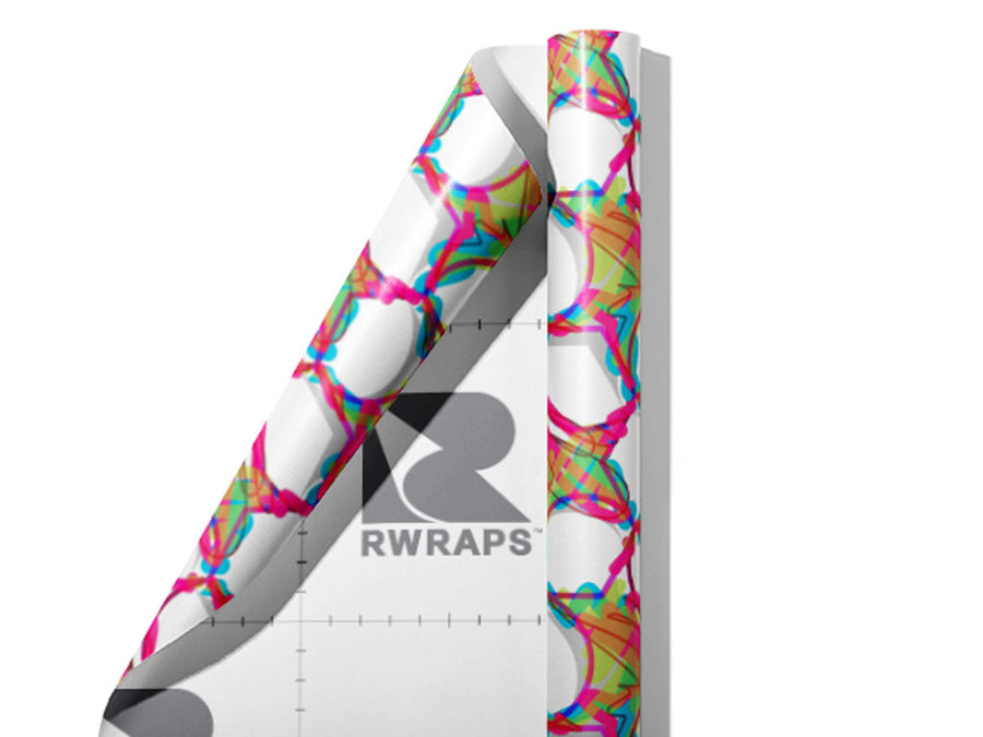 Double Helix Abstract Wrap Film Sheets~Rwraps Series 914 Double Helix Abstract Scrolled Sheet~3