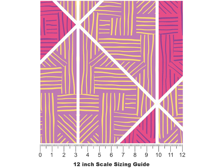 Double Pride Art Deco Vinyl Film Pattern Size 12 inch Scale~Rwraps Double Pride Art Deco Sizing Chart~2