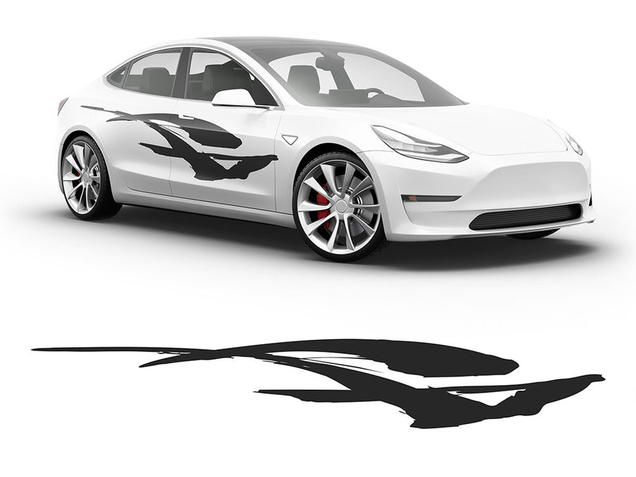 3M Matte Black Dove Body Graphic~Full Side Auto Decal Kit~0