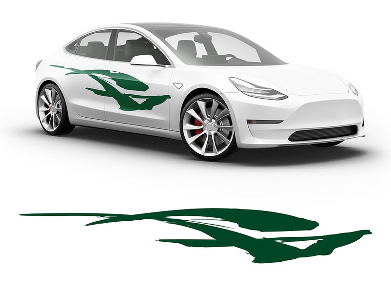 3M Dark Green Dove Body Graphic~Full Side Auto Decal Kit~0