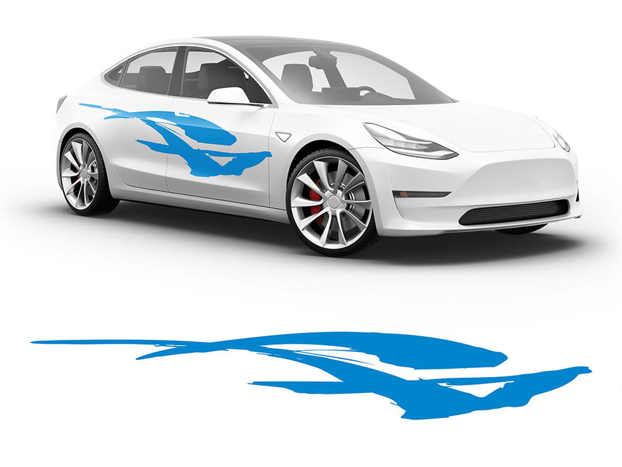 3M Light Blue Dove Body Graphic~Full Side Auto Decal Kit~0