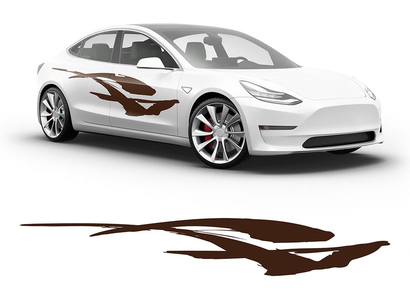 3M Brown Dove Body Graphic~Full Side Auto Decal Kit~0
