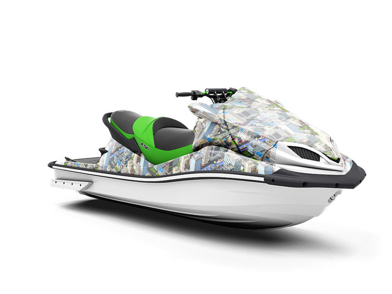 Downtown Cityscape Jet Ski Vinyl Customized Wrap