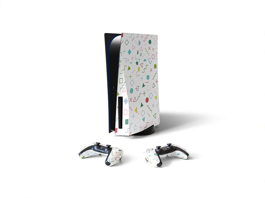 dress up abstract geometric Sony PS5 DIY Skin