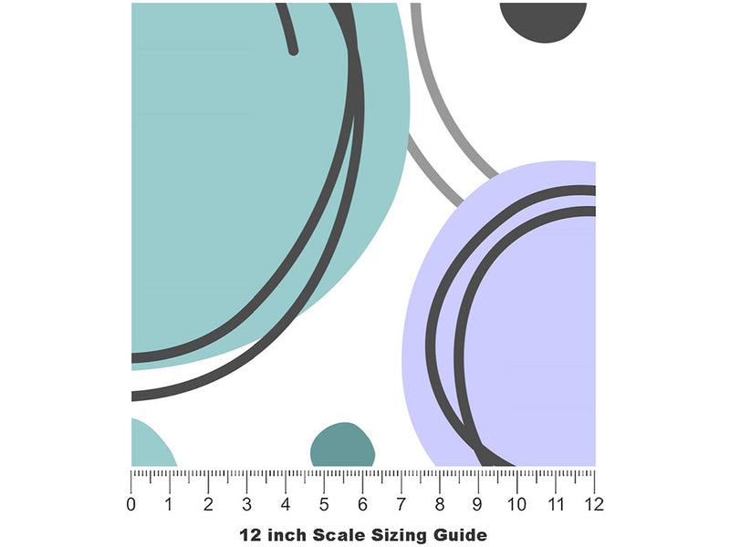 Drip Drop Abstract Vinyl Film Pattern Size 12 inch Scale~Rwraps Drip Drop Abstract Sizing Chart~2