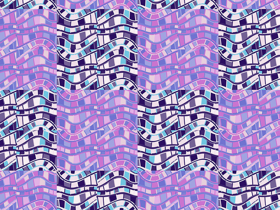 Dueling Rivers Art Deco Vinyl Wrap Pattern~Rwraps Series 914 Digitally Printed Vinyl Wrap~0