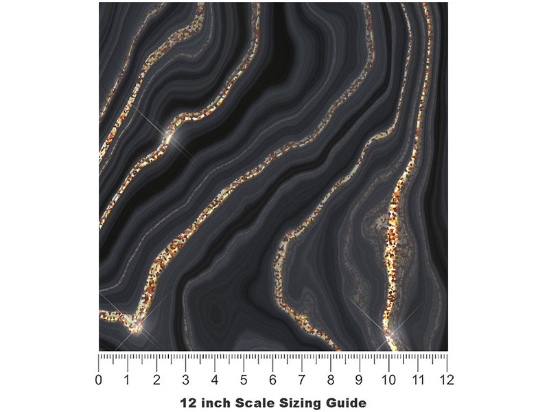 Dust and Ash Gemstone Vinyl Film Pattern Size 12 inch Scale~Rwraps Dust and Ash Gemstone Sizing Chart~2