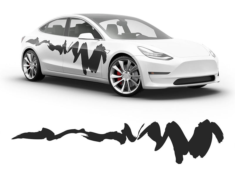 3M Matte Black Dynasty Body Graphic~Full Side Auto Decal Kit~0