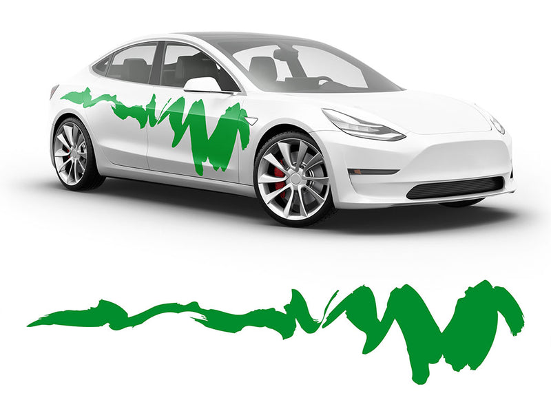 3M Bright Green Dynasty Body Graphic~Full Side Auto Decal Kit~0