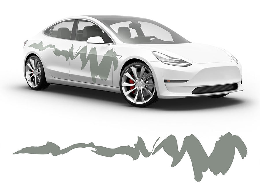 3M Light Gray Dynasty Body Graphic~Full Side Auto Decal Kit~0