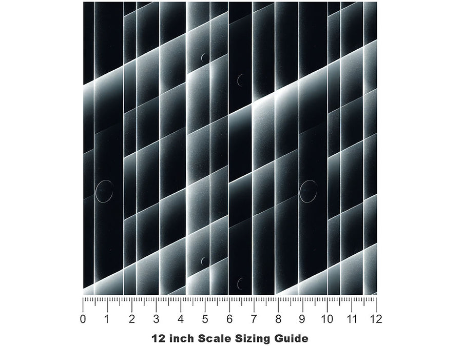 Dystopian Refractions Science Fiction Vinyl Film Pattern Size 12 inch Scale~Rwraps Dystopian Refractions Science Fiction Sizing Chart~2