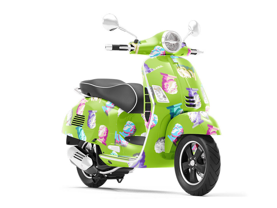 E Tu Brute Greco Roman Vespa Scooter Wrap Film