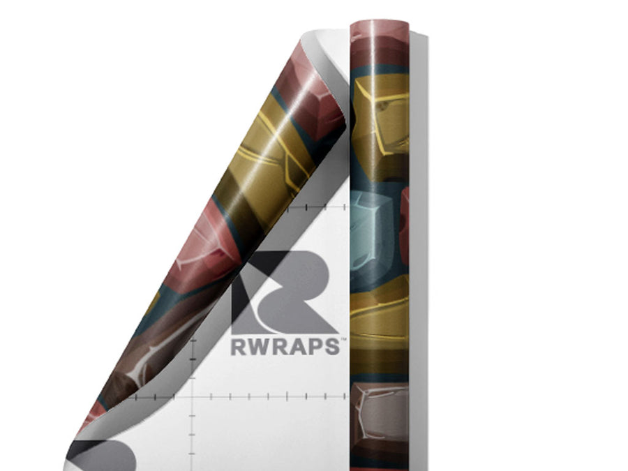 Earth Tone Brick Wrap Film Sheets~Rwraps Series 914 Earth Tone Brick Scrolled Sheet~4