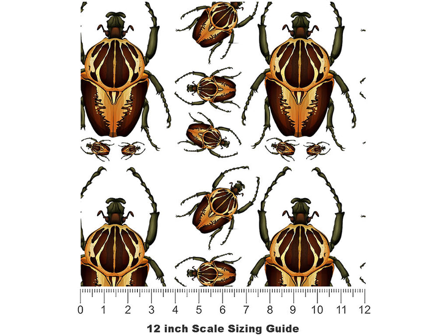 Earthen Camo Bug Vinyl Film Pattern Size 12 inch Scale~Rwraps Earthen Camo Bug Sizing Chart~2