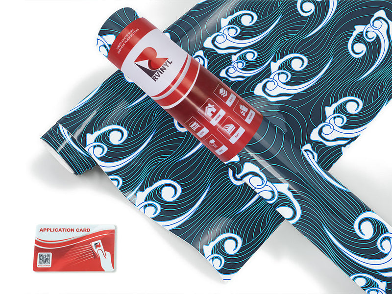 eastern waves water Craft Vinyl Roll