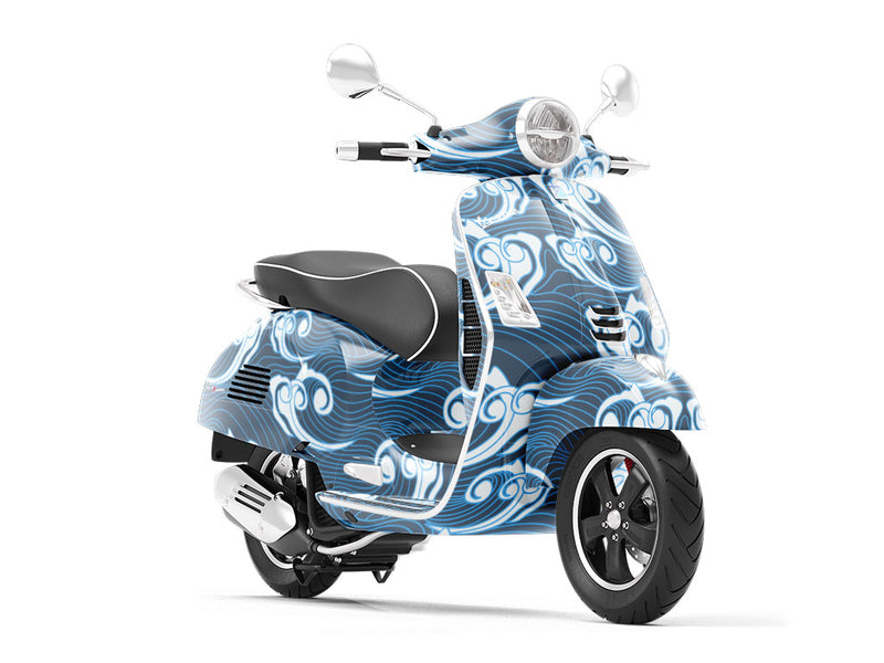 Eastern Waves Water Vespa Scooter Wrap Film