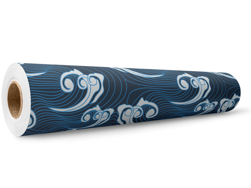 Eastern Waves Water Wrap Film Wholesale Roll~Rwraps Series 914 Digitally Printed Vinyl Roll~5