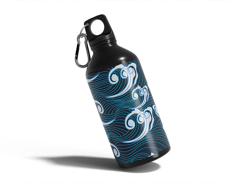 eastern waves water Water Bottle DIY Stickers
