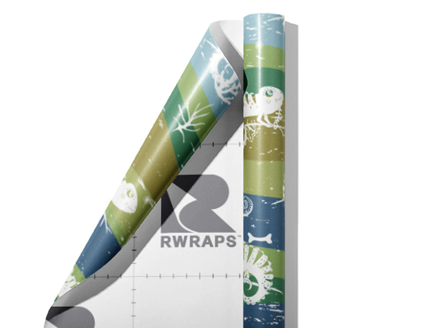 Easygoing Chameleons Reptile Wrap Film Sheets~Rwraps Series 914 Easygoing Chameleons Reptile Scrolled Sheet~3