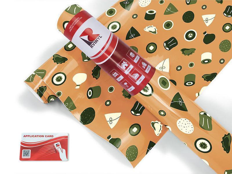 eat green japanese Craft Vinyl Roll