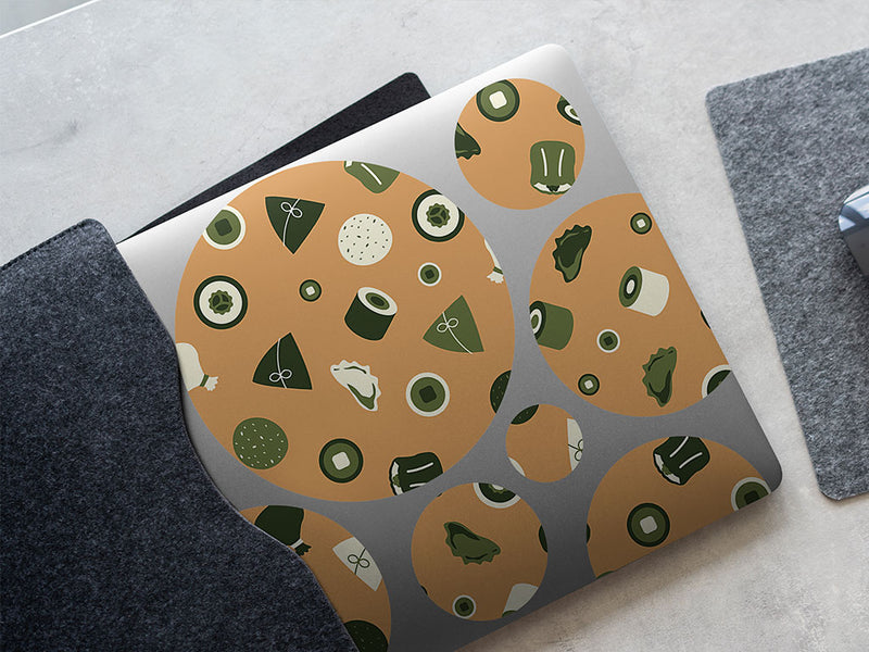 eat green japanese DIY Laptop Stickers