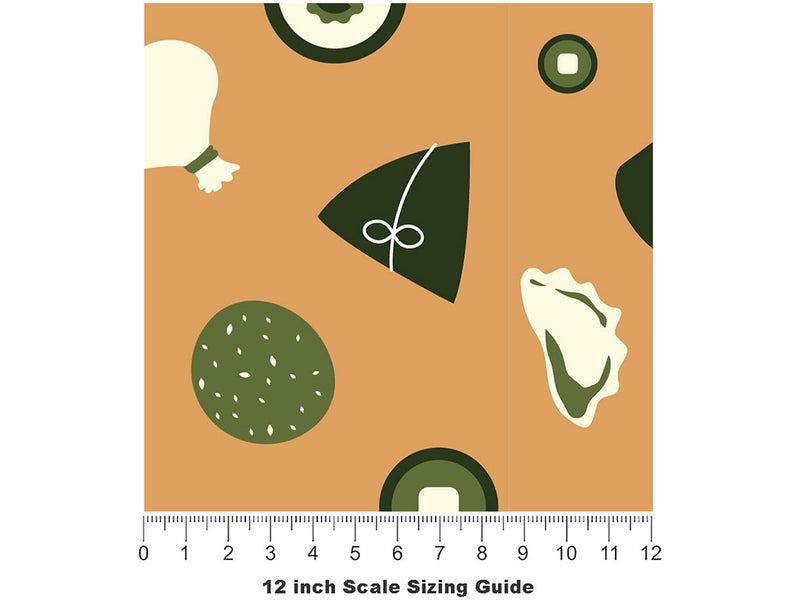 Eat Green Food Vinyl Film Pattern Size 12 inch Scale~Rwraps Eat Green Food Sizing Chart~2