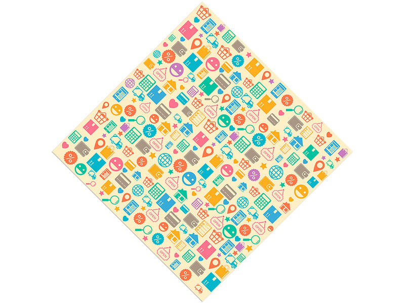 Ecommerce Functionality Technology Vinyl Wrap Pattern