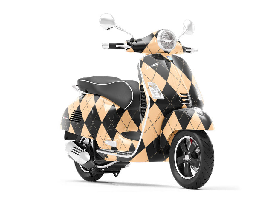 Eggnog Argyle Vespa Scooter Wrap Film