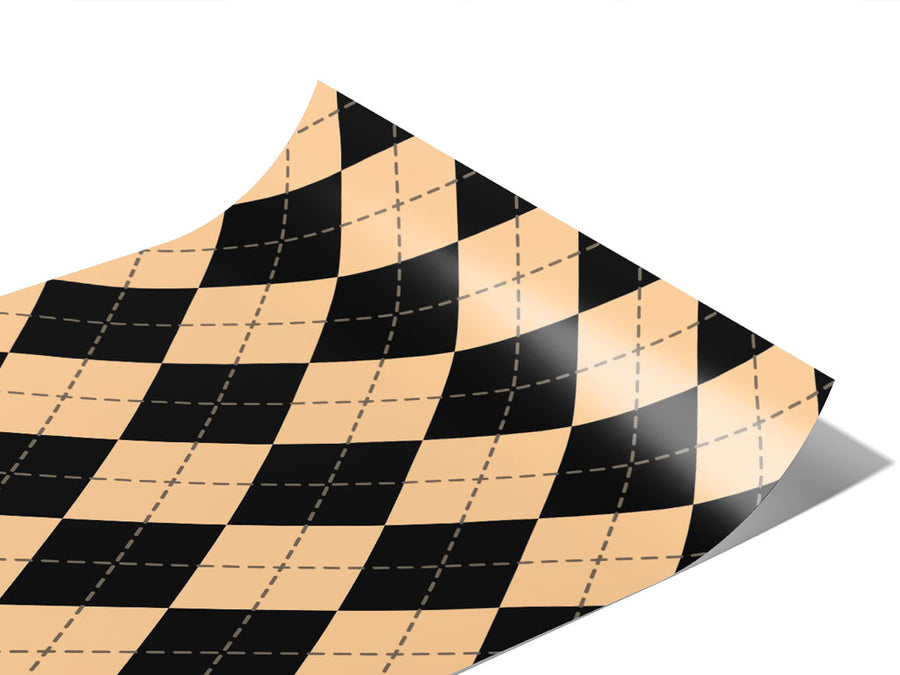 Eggnog Argyle Vinyl Wraps~Rwraps Series 914 Digitally Printed Vinyl Wrap~0