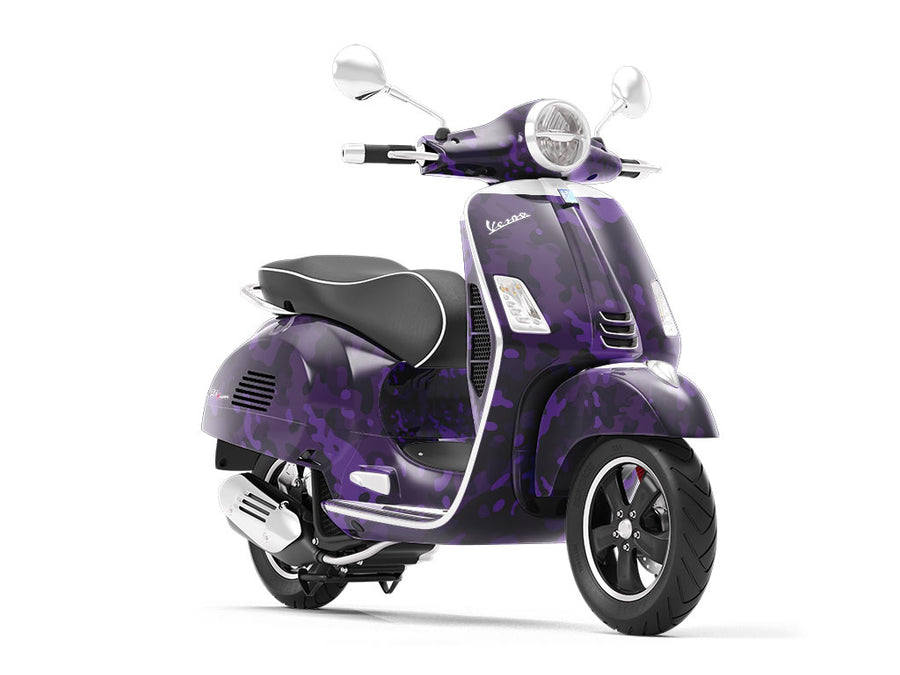 Eggplant Flecktarn Camouflage Vespa Scooter Wrap Film