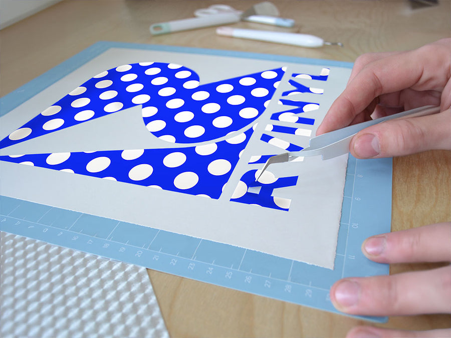 egyptian blue polka dot Easy Weed Craft Vinyl