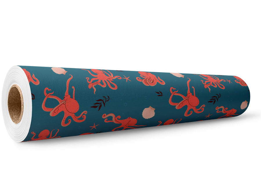 Eight-Armed Shuffle Marine Life Wrap Film Wholesale Roll~Rwraps Series 914 Digitally Printed Vinyl Roll~5