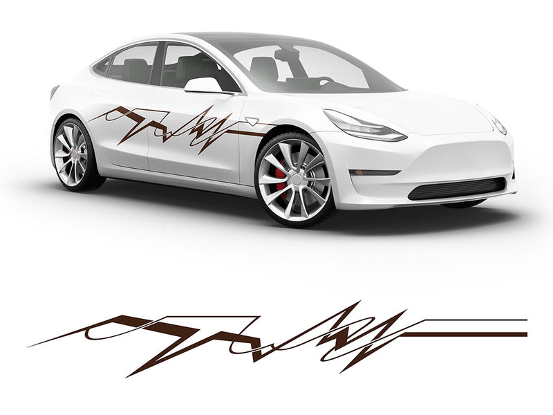 3M Brown EKG Body Graphic~Full Side Auto Decal Kit~0
