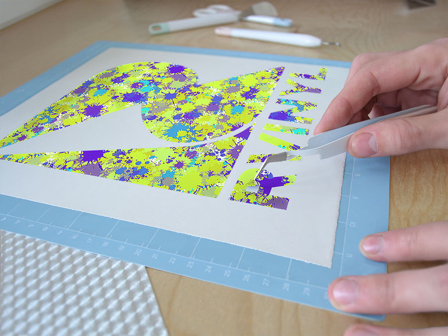 electric avenue paint splatter Easy Weed Craft Vinyl