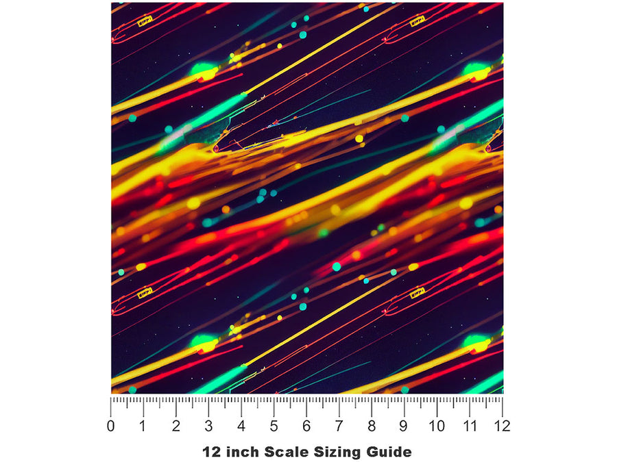 Electric Current Science Fiction Vinyl Film Pattern Size 12 inch Scale~Rwraps Electric Current Science Fiction Sizing Chart~2