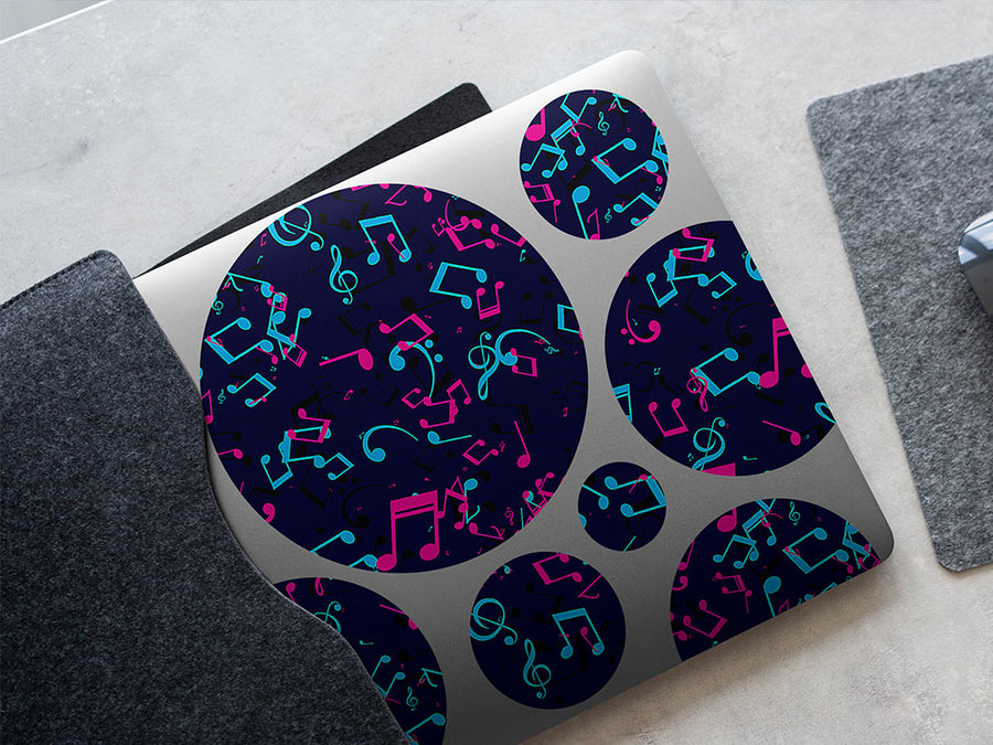 electric notes music DIY Laptop Stickers