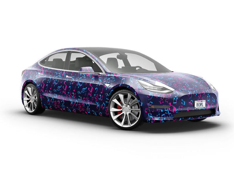 Electric Notes Music Vehicle Vinyl Wrap