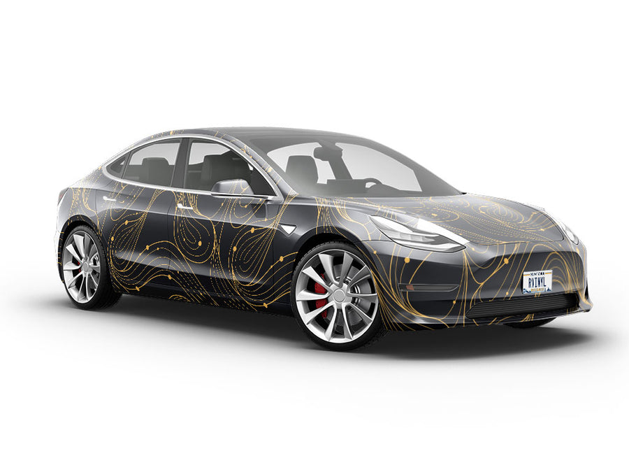 Electric Type Abstract Vehicle Vinyl Wrap
