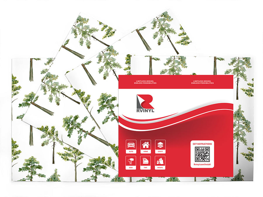 elegant evergreens camping Craft Vinyl Sheet Pack