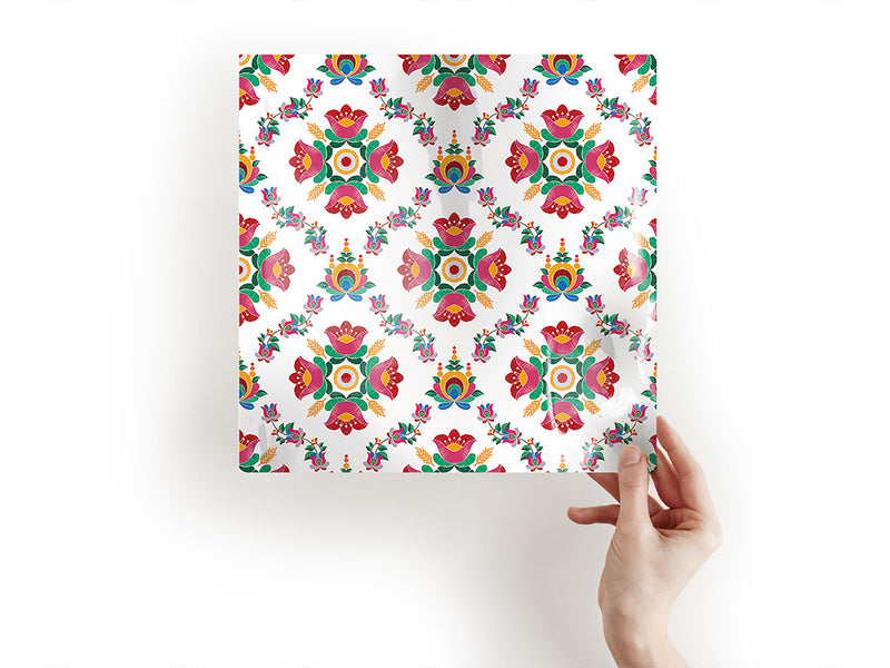 embroidered tulips mandala Craft Sheets