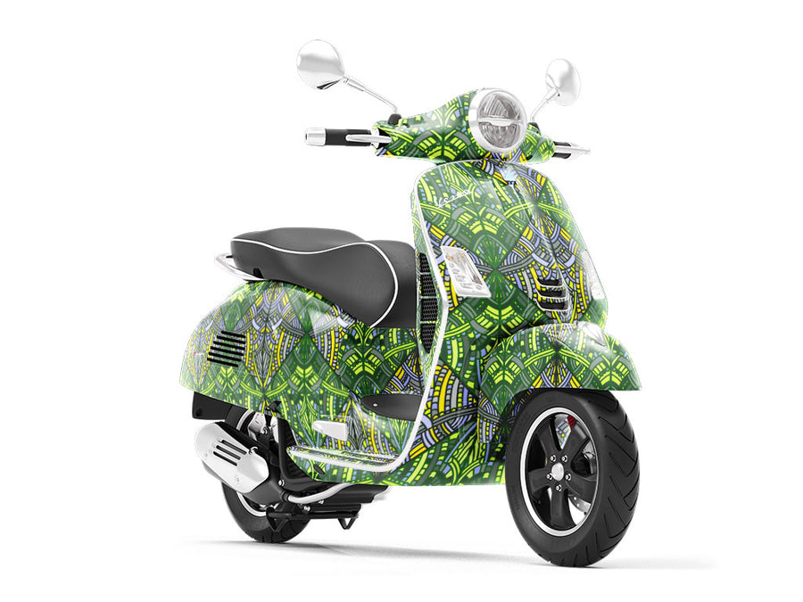 Emerald City Art Deco Vespa Scooter Wrap Film